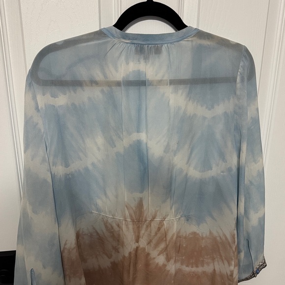 Hale Bob Blue and Brown Tie-Dye Tunic - Picture 6 of 7